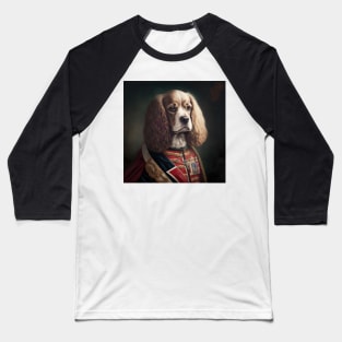 A Dog King of England Style Monarchy Baseball T-Shirt